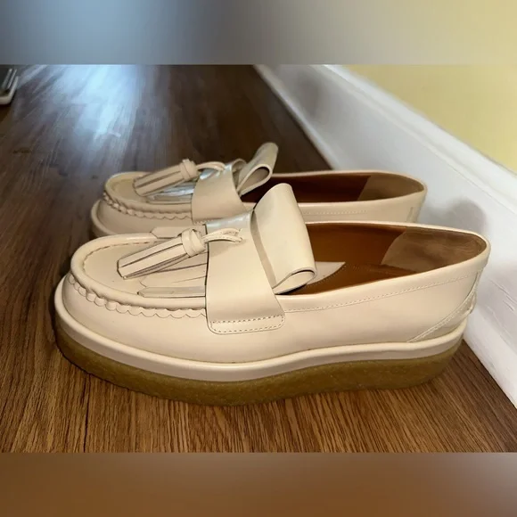 Chloé Jamie tassel-embellished platform loafers Ivory Sz 41 Originally $850 - Picture 3 of 8